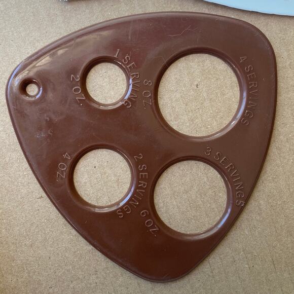 Vintage Pasta Measuring Portion Tools Cooking Club of America USA Set of 4 used - Picture 3 of 6